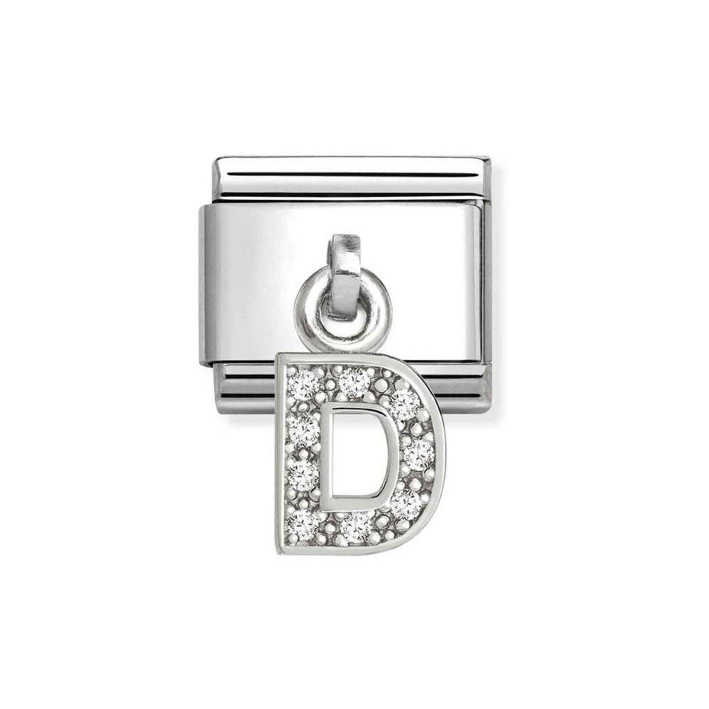 NOMINATION COMPOSABLE CLASSIC LINK LETTER D IN STERLING SILVER 331818/04 NOMINATION COMPOSABLE CLASSIC LINK LETTER D IN STERLING SILVER 331818/04