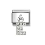 NOMINATION COMPOSABLE CLASSIC LINK LETTER E IN STERLING SILVER 331818/05