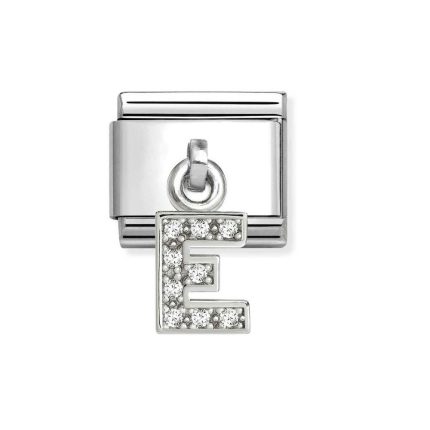 NOMINATION COMPOSABLE CLASSIC LINK LETTER E IN STERLING SILVER 331818/05