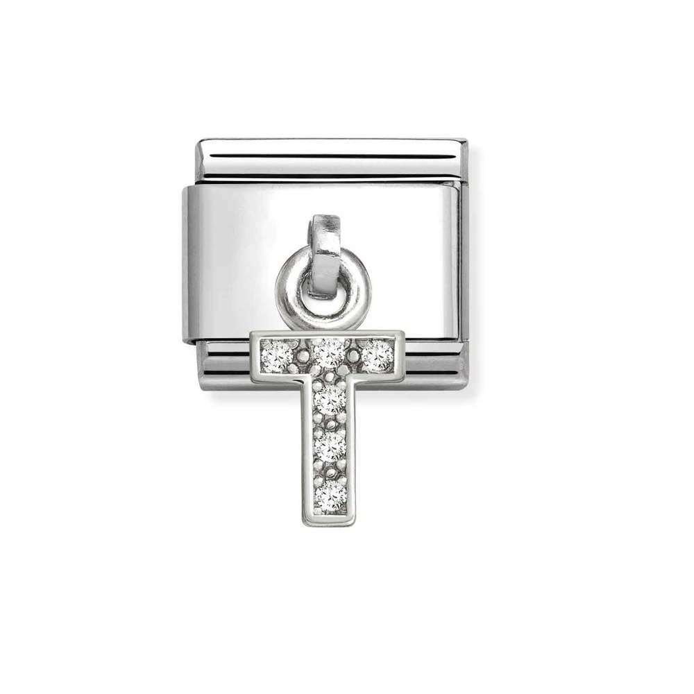NOMINATION COMPOSABLE CLASSIC LINK LETTER T IN STERLING SILVER 331818/20 NOMINATION COMPOSABLE CLASSIC LINK LETTER T IN STERLING SILVER 331818/20