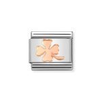 NOMINATION COMPOSABLE CLASSIC LINK FOUR-LEAF CLOVER IN 9K ROSE GOLD 430104/44
