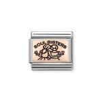 NOMINATION COMPOSABLE CLASSIC LINK SOUL SISTERS IN 9K ROSE GOLD 430111/09