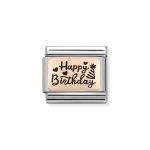 NOMINATION COMPOSABLE CLASSIC LINK HAPPY BIRTHDAY IN 9K ROSE GOLD 430111/11