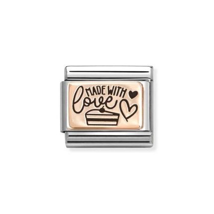 NOMINATION COMPOSABLE CLASSIC LINK MADE WITH LOVE IN 9K ROSE GOLD 430111/24