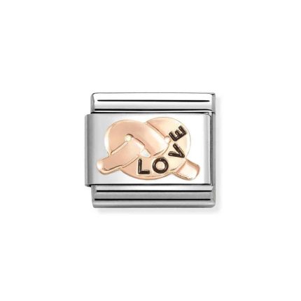 NOMINATION COMPOSABLE CLASSIC LINK LOVE KNOT IN 9K ROSE GOLD 430202/35