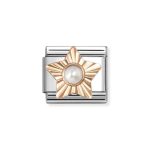 NOMINATION COMPOSABLE CLASSIC LINK STAR IN 9K ROSE GOLD WITH WHITE PEARL 430515/13