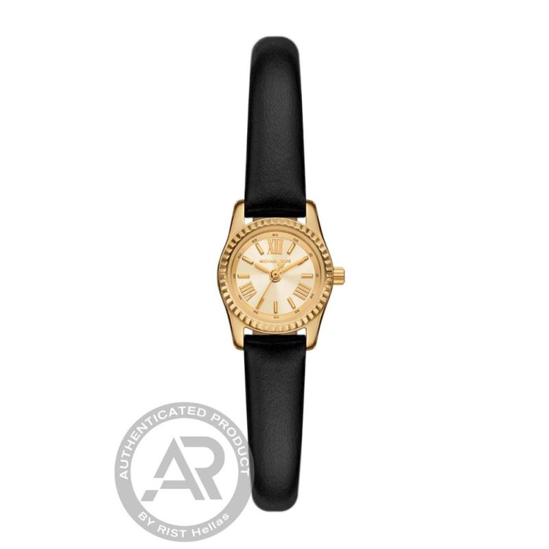 Michael Kors Lexington Black Leather Strap MK4901