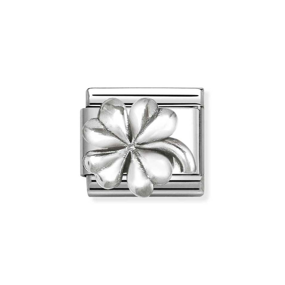 NOMINATION COMPOSABLE CLASSIC LINK FOUR-LEAF CLOVER IN STERLING SILVER 330101/96 NOMINATION COMPOSABLE CLASSIC LINK FOUR-LEAF CLOVER IN STERLING SILVER 330101/96