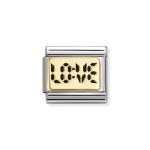 NOMINATION COMPOSABLE CLASSIC LINK DIGITAL LOVE IN 18K GOLD 030166/70