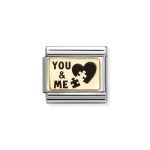 NOMINATION COMPOSABLE CLASSIC LINK YOU & ME PUZZLE IN 18K GOLD 030166/71
