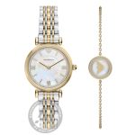 Emporio Armani Gianni T-Bar Crystals Two Tone Stainless Steel Bracelet Gift Set AR80086SET