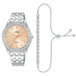 Lorus Women Crystals Stainless Steel Bracelet Gift Set RG291XX9