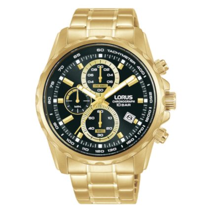 Lorus Sports Chronograph Gold Stainless Steel Bracelet RM378JX9