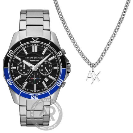 Armani Exchange Spencer Chronograph Stainless Steel Bracelet Gift Set AX7166SET